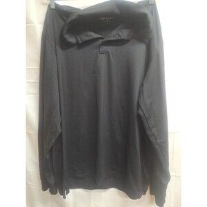 Walter Hagen Mens Black Long Sleeve Size Large Black Polo Style Shirt